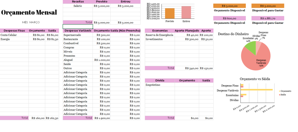 Planilha De Organização Financeira (Gratuita): Salve Suas Finanças ...