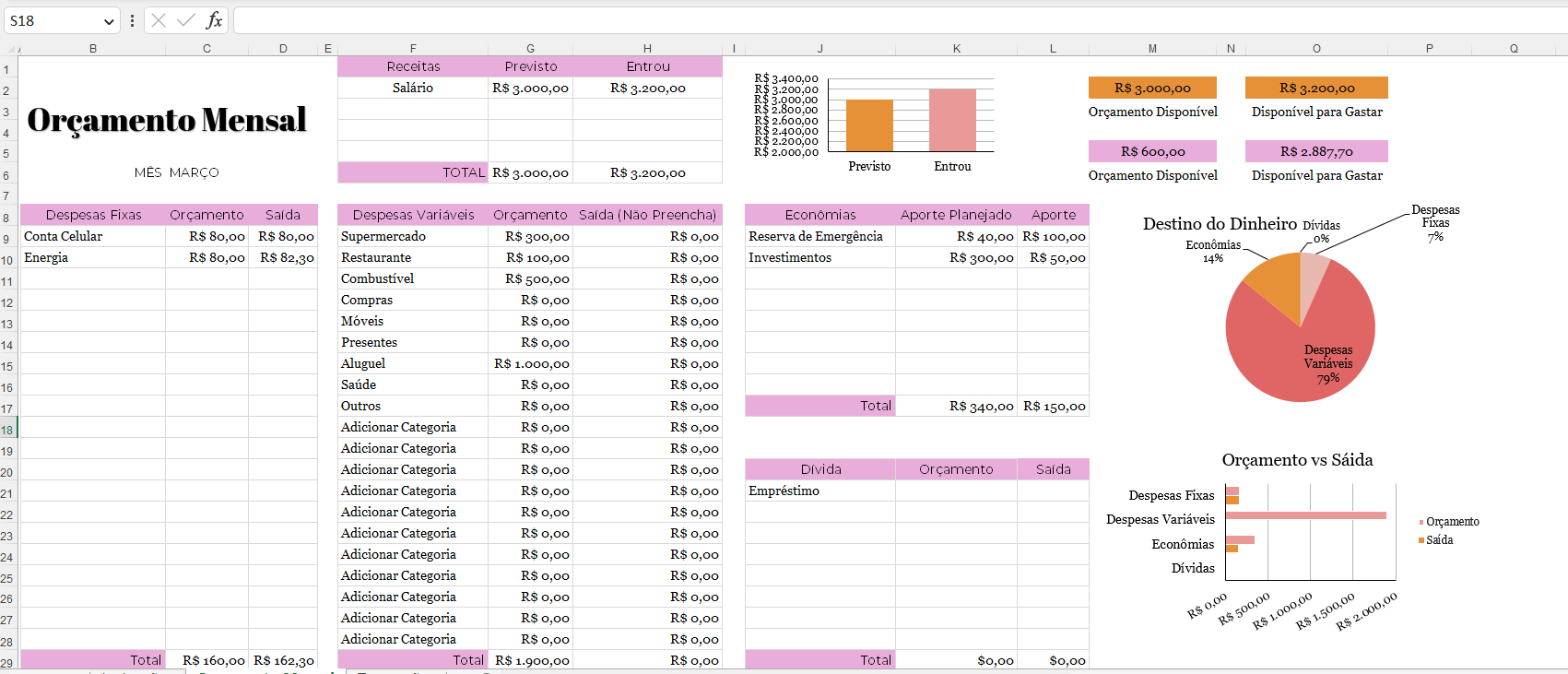 10 Passos Para Criar Planilha de Controle Financeiro no Excel ...