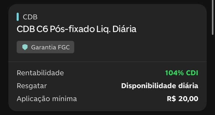 produto financeiro para exemplificar o conceito liquidez